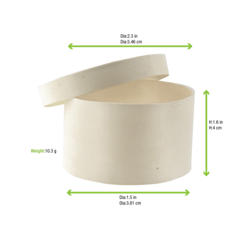 Boite bois ronde avec couvercle   H45mm
