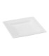 Assiette carrée blanche en pulpe  260x260mm H20mm