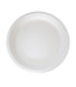 Assiette ronde blanche en pulpe   H20mm
