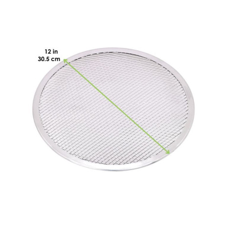 Grille à pizza ronde aluminium à fond ajouré  H4mm
