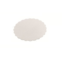 Rond festonné carton blanc