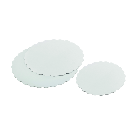 Rond festonné carton blanc
