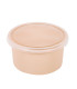 Bol Reemp beige en plastique PP avec couvercle transparent   H49mm 225ml