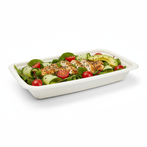 Barquette scellable pulpe laminée PLA "gastronorme" 1/3 325x172mm H48mm 1700ml
