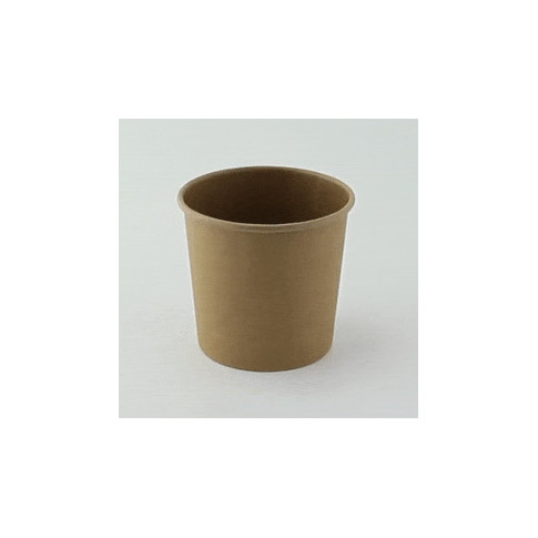 Pot carton kraft brun chaud et froid   H89mm 360ml