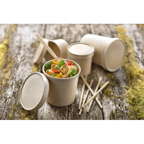 Pot carton kraft brun chaud et froid   H89mm 360ml