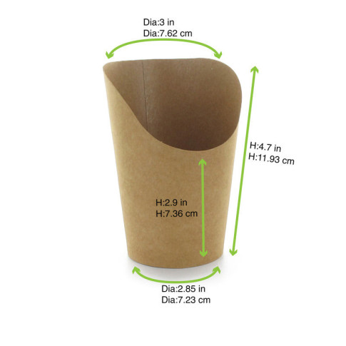 Pot wrap carton brun   H117mm 230ml