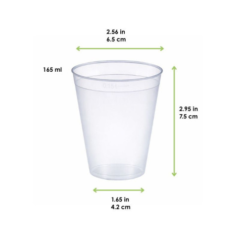 Verre PP réutilisable "Optimal"   H75mm 165ml