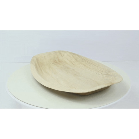 Plateau ovale en palmier  360x240mm H25mm