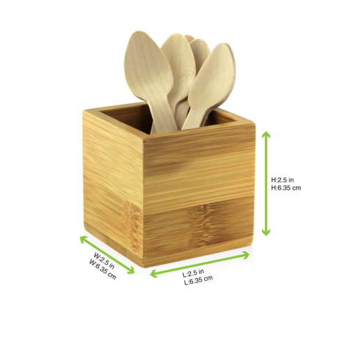 Porte ustensiles bambou  60x60mm H60mm