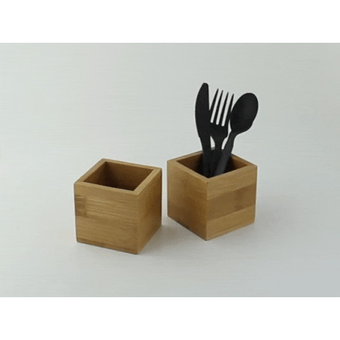 Porte ustensiles bambou  60x60mm H60mm