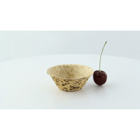 Mini bol en feuille de bambou "Zebra"   H30mm 60ml