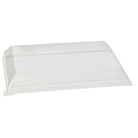 Plateau plastique réemployable PS vert transparent "Klarity"  380x274mm H18mm