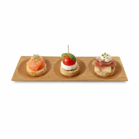 Assiette bambou 3 compartiments "Patong"  180x60mm H10mm