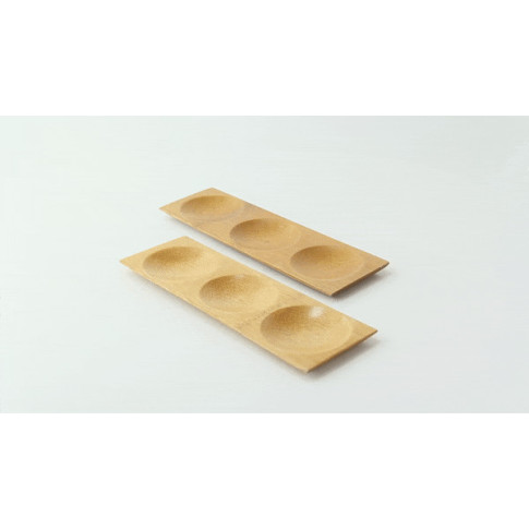 Assiette bambou 3 compartiments "Patong"  180x60mm H10mm