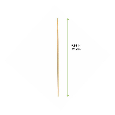 Brochette bois ronde   H250mm