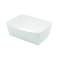 Barquette en carton blanc  120x70mm H43mm 510ml