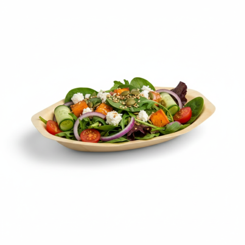 Assiette ovale en bois "Scandinavie"  195x125mm H25mm