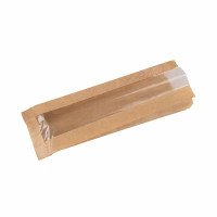 Sac sandwich papier brun à fenêtre 120x40mm H340mm