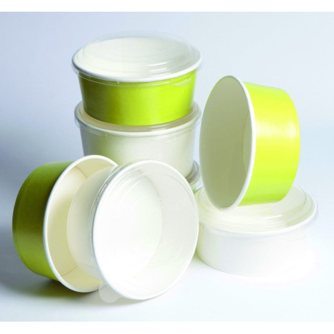 Saladier rond en carton blanc "Buckaty"  H75mm 900ml