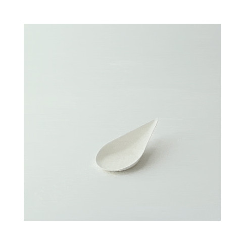 Mise en bouche blanche en pulpe Goutte 105x52mm H30mm