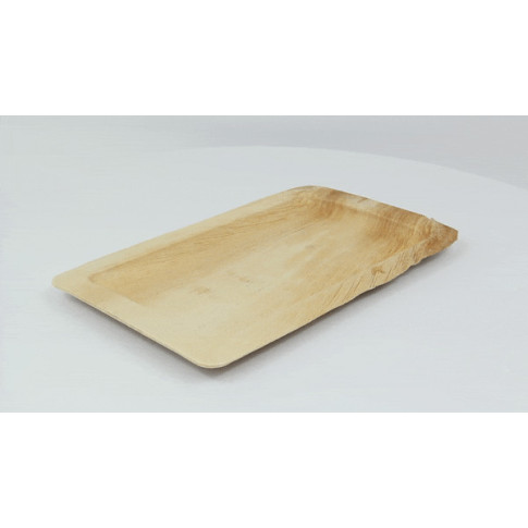 Assiette rectangulaire en palmier  280x180mm H15mm