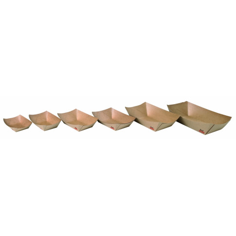 Barquette kraft ingraissable avec PE  160x120mm H32mm 300ml