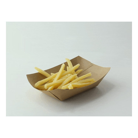 Barquette kraft ingraissable avec PE  160x120mm H32mm 300ml