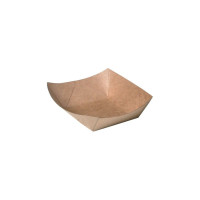 Barquette kraft ingraissable avec PE  120x85mm H20mm 100ml