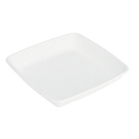 Saladier carré blanc en pulpe  235x235mm H28mm 1000ml