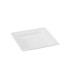 Assiette carrée blanche en pulpe  160x160mm
