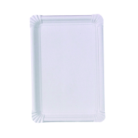 Assiette rectangulaire en carton blanc 260x180mm