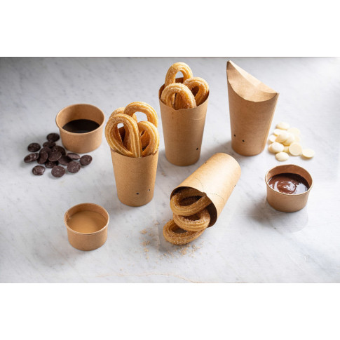Gobelet snack carton brun   H133mm 325ml