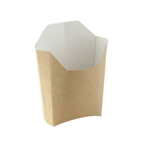 Pochette kraft pour frites  250gsm  115x90mm H140mm 480ml