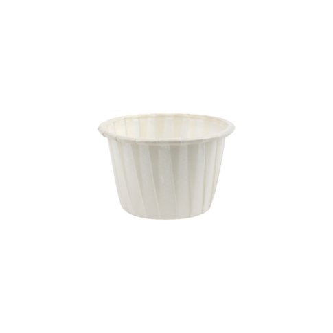Pot papier plissé blanc avec Boite distributrice   H28mm 30ml
