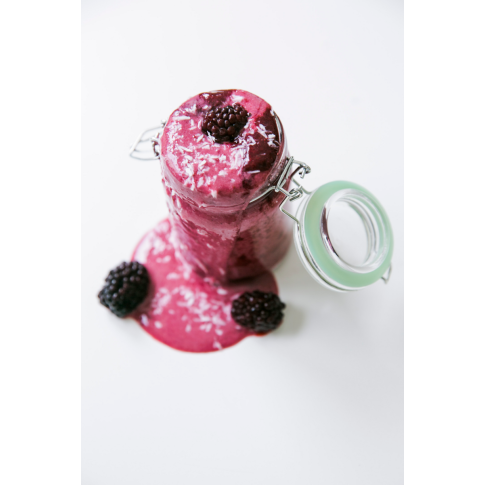 Mini bocal en verre avec joint silicone noir   H92mm 150ml