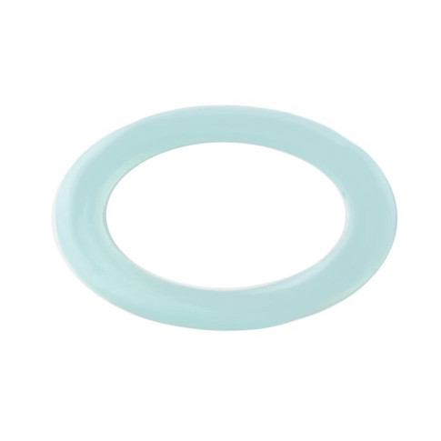Mini bocal en verre avec joint silicone bleu clair   H85mm 65ml