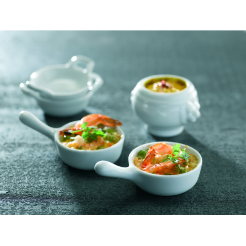 Mini plat en porcelaine blanc  78x48mm H15mm