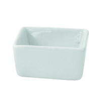 Mini bol cube en porcelaine blanc  60x60mm H53mm