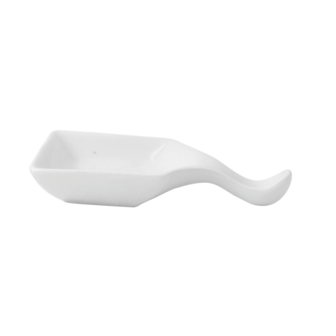 Mini cuillère carrée en porcelaine blanc  96x53mm H15mm