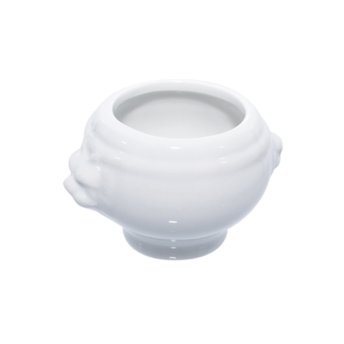 Mini soupière en porcelaine blanc  80x65mm H50mm