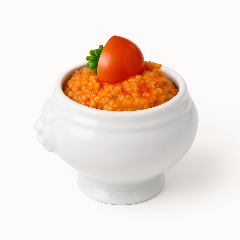 Mini soupière en porcelaine blanc  80x65mm H50mm