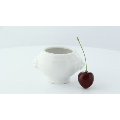 Mini soupière en porcelaine blanc  80x65mm H50mm