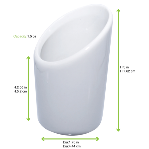 Mini pot en porcelaine blanc   H80mm