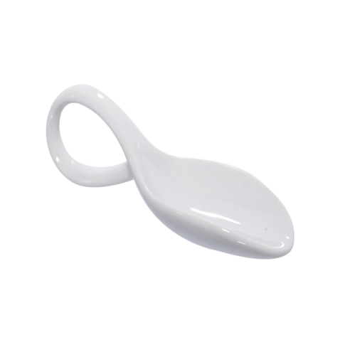 Mini cuillère en porcelaine blanc  118x41mm H30mm