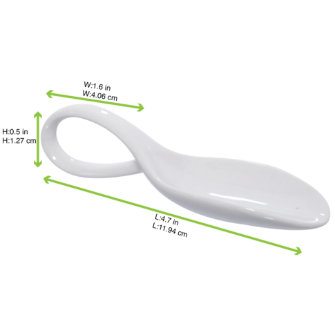 Mini cuillère en porcelaine blanc  118x41mm H30mm