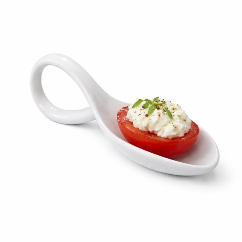 Mini cuillère en porcelaine blanc  118x41mm H30mm