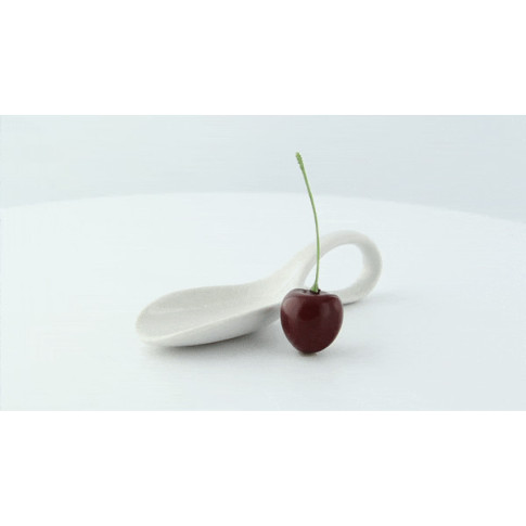 Mini cuillère en porcelaine blanc  118x41mm H30mm
