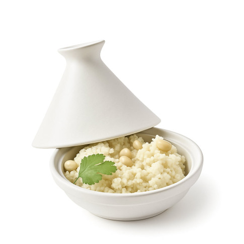 Mini tajine en porcelaine blanc   H80mm