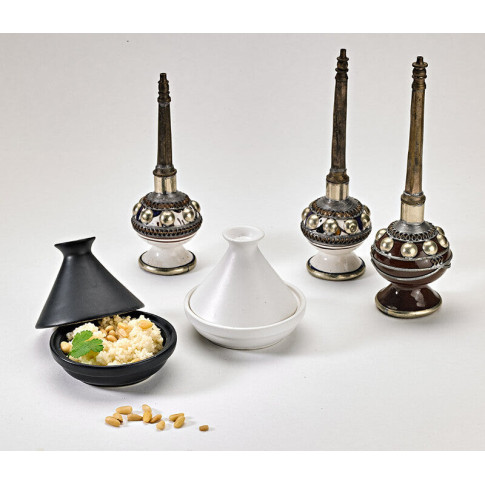 Mini tajine en porcelaine blanc   H80mm
